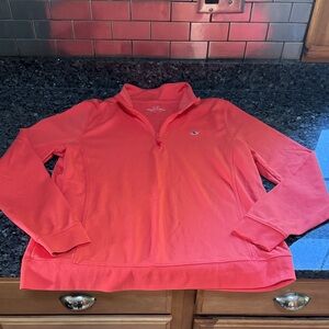 Vineyard Vines Women's Coral Zip-Up Top